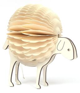 Bež papirnata dekoracija u obliku ovce Only Natural, visina 7,5 cm