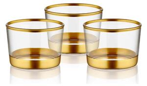 Set od 3 čašice Mia Glam Gold, ⌀ 8 cm