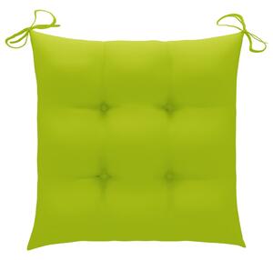 VidaXL Jastuci za stolice 2 kom jarko zeleni 40 x 40 x 7 cm od tkanine
