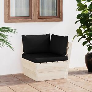 VidaXL Vrtna kutna sofa od paleta s jastucima impregnirana smrekovina