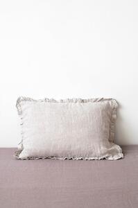Prirodna lanena jastučnica s naboranim rubom Linen Tales, 50 x 60 cm