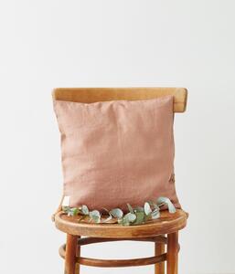 Terracotta smeđa lanena jastučnica Linen Tales, 45 x 45 cm