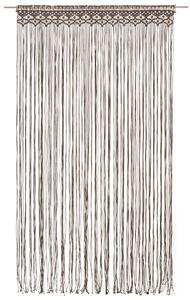 VidaXL Zavjesa s makrameom smeđe-siva 140 x 240 cm pamučna