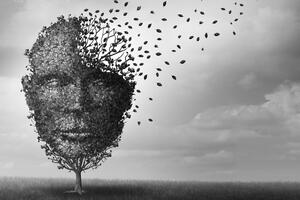 Slika apstraktno lice u obliku stabla