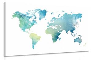Slika zemljovid svijeta u akvarelnom dizajnu