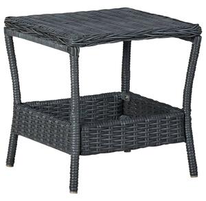 VidaXL Vrtni stol tamnosivi 45 x 45 x 46,5 cm od poliratana
