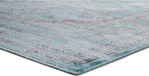 Plavi tepih od viskoze Universal Lara Aqua, 60 x 110 cm