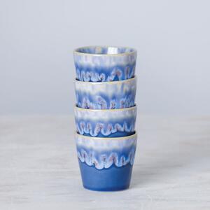 Bijela/plava šalica od kamenine 210 ml Grespresso – Costa Nova