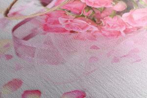 Slika romantični ružičasti buket ruža