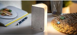 Mala siva LED stolna svjetiljka u obliku knjige Gingko Booklight