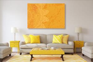 Slika narančasta arabeska na apstraktnoj pozadini