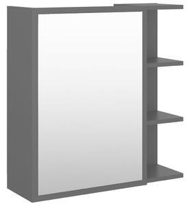 VidaXL Kupaonski ormarić s ogledalom sivi 62,5x20,5x64 cm od iverice