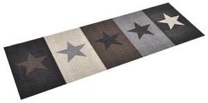 VidaXL Kuhinjski tepih s uzorkom zvijezda perivi 45 x 150 cm