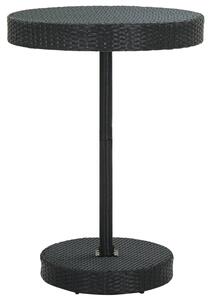 VidaXL Vrtni stol crni 75,5 x 106 cm od poliratana