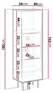 Zondo.hr Vitrina Mediana 54 (crna + zlatna). 1122533