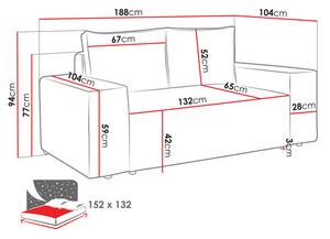 Zondo.hr Sofa Miramos (vanilija). 1122563