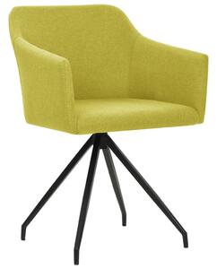 VidaXL Okretne blagovaonske stolice od tkanine 2 kom zelene