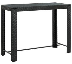 VidaXL Vrtni barski stol crni 140,5 x 60,5 x 110,5 cm od poliratana