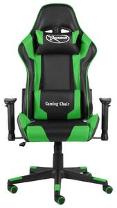 VidaXL Okretna igraća stolica zelena PVC