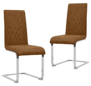 VidaXL Konzolne blagovaonske stolice od umjetne kože 2 kom tamnosmeđe
