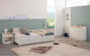 Bijeli dječji krevetić s krevetom na izvlačenje Marckeric Elisa, 90 x 190 cm