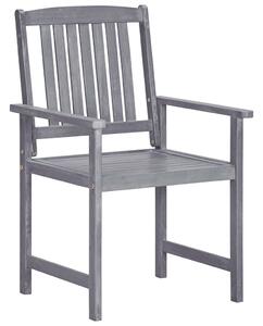 VidaXL Vrtne stolice 4 kom od masivnog bagremovog drva sive