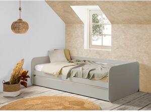 Sivi krevet s dodatnim krevetom na izvlačenje Marckeric Redona, 90 x 190 cm