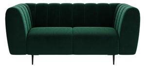 Tamnozelena baršunasta sofa Ghado Shel, 170 cm