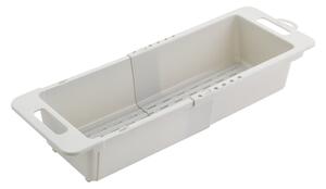Sivi plastičan prilagodljiv teleskopski ocjeđivač za sudoper 52x18 cm – Metaltex
