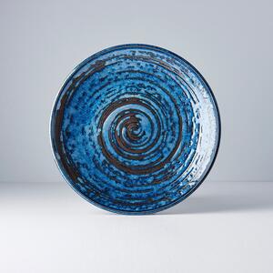 Plavi keramički tanjur MIJ Copper Swirl, ø 25 cm