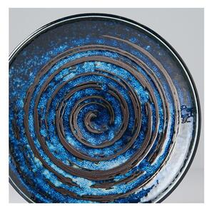 Plavi keramički tanjur MIJ Copper Swirl, ø 17 cm