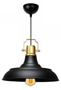 Crna viseća svjetiljka s metalnim sjenilom ø 25 cm Tarsus – Opviq lights