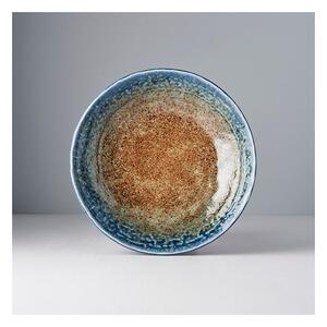 Bež-plava keramička duboka zdjela MIJ Earth & Sky, ø 24 cm