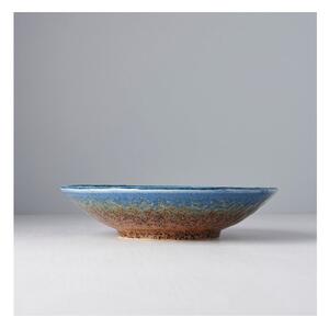 Bež-plava keramička duboka zdjela MIJ Earth & Sky, ø 24 cm