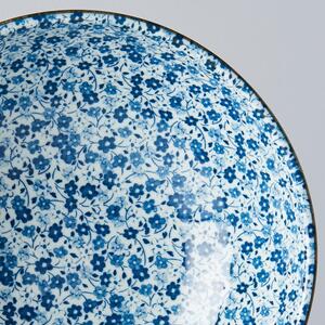 Plavo-bijela keramička zdjela MIJ Daisy, Ø 21,5 cm