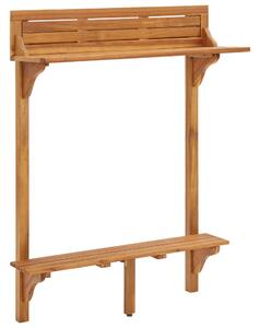 VidaXL Balkonski barski stol 90x37x122,5 cm masivno bagremovo drvo