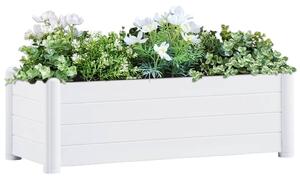 VidaXL Povišena vrtna gredica PP bijela 100 x 43 x 35 cm