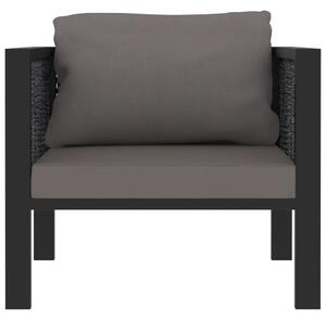 VidaXL Modularna sofa od poliratana s jastucima antracit