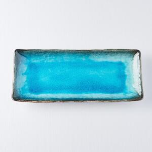 Plavi keramički tanjur za serviranje MIJ Sky, 29 x 12 cm