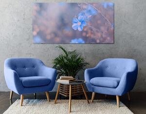 Slika plavo cvijeće na vintage pozadini