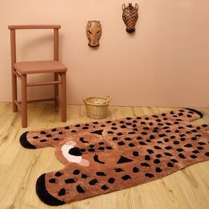 Dječji pamučni ručno izrađeni tepih Nattiot Little Cheetah, 65 x 125 cm