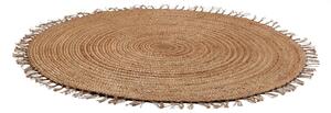 Smeđi ručno izrađeni tepih Nattiot Abha, ø 140 cm