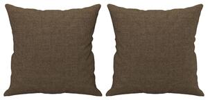 VidaXL Ukrasni jastuci 2 kom smeđi 40 x 40 cm od tkanine