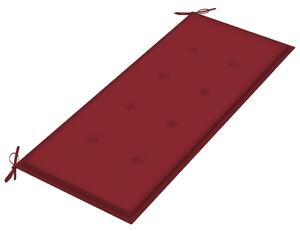 VidaXL Jastuk za vrtnu klupu crvena boja vina 120 x 50 x 3 cm tkanina