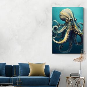 Slika plavo-zlatna hobotnica