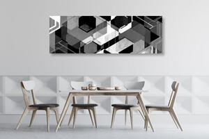 Slika apstraktna geometrija u crno-bijelom dizajnu