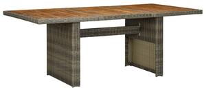 VidaXL Vrtni stol smeđi od poliratana i masivnog bagremovog drva