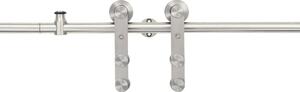 VidaXL Pribor za klizna vrata od nehrđajućeg čelika 183 cm srebrni
