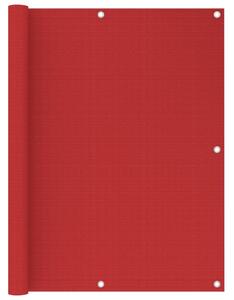 VidaXL Balkonski zastor crveni 120 x 300 cm HDPE