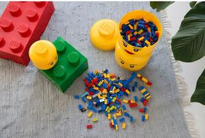 Žuta kutija za pohranu u obliku glave LEGO® Girl, 10.5 x 10.6 x 12 cm